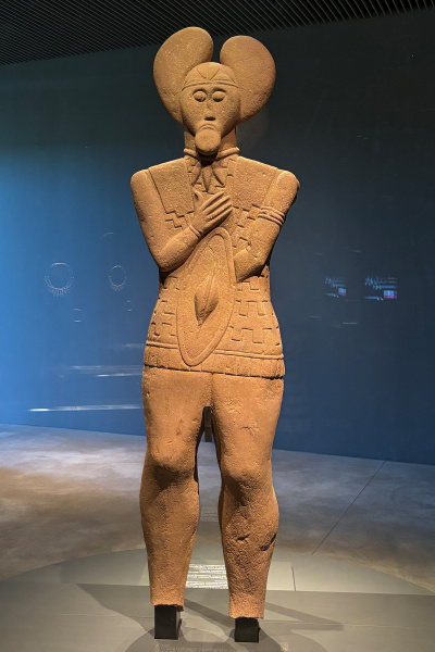 Die berühmte Keltenfürst Sandsteinstatue. Der berühmte Fund aus dem 05. Jahrhundert.