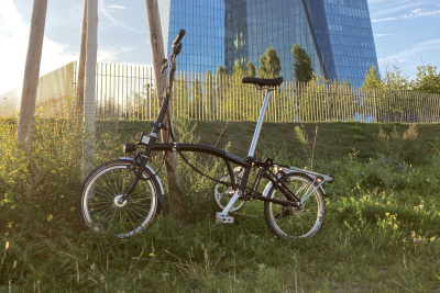 Fahrrad vor der EZB