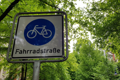 Fahrradstraße in Wiesbaden