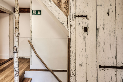 Das Treppenhaus im Auenlandhof.