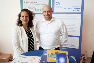 Geschäftsführerin Anika Wuttke und Prokurist Torsten Gröger von der Werbeagentur und Werbeproduktion creart aus Fulda.