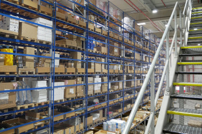 Das Distributionszentrum der RS Group in Bad Hersfeld von innen.