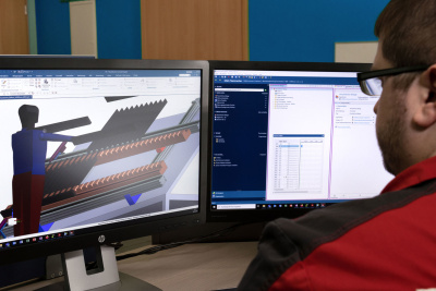 Ein digitaler Zwilling entsteht im Computer.