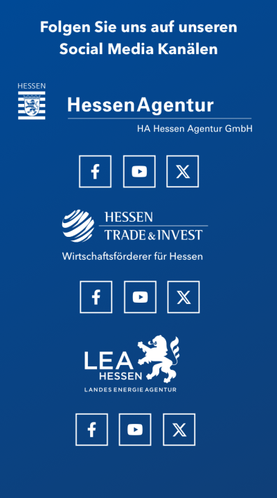 Auschnitt mit Links zu Auftritten in den sozialen Medien.