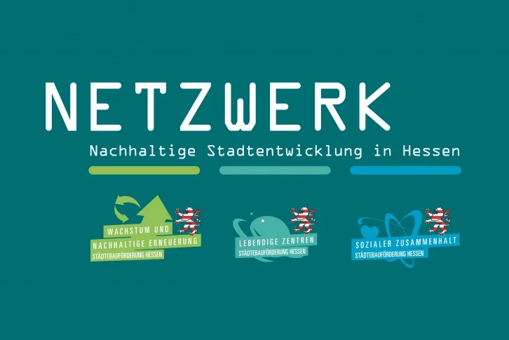 Logo des Netzwerks Nachhaltige Stadtentwicklung in Hessen.
